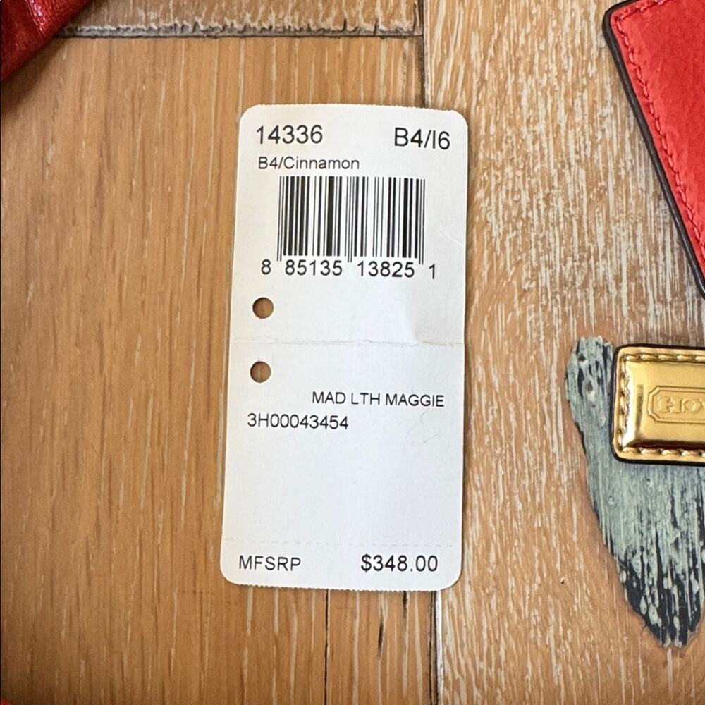 Vintage Y2K Coach Madison Maggie Cinnamon Red Leather Shoulder Bag - Picture 12 of 12